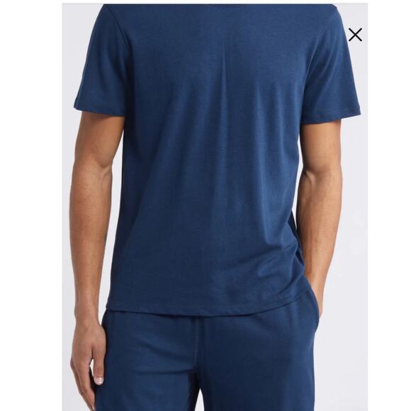 Daniel Buchler T-Shirt Crewneck Design Short Sleeves Solid Blue Men's XXL NWOT - Picture 1 of 9